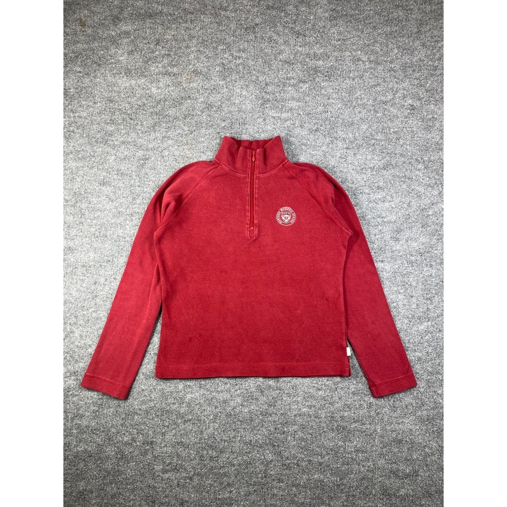 JanSport Top Women Large Red Cotton Harvard Business School Mock Neck Athleisure